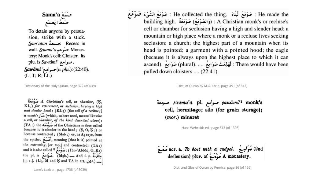 Dictionaries of Quran and Classical Arabic